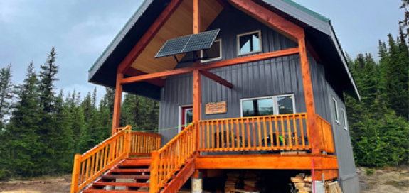View of new ozalenka cabin