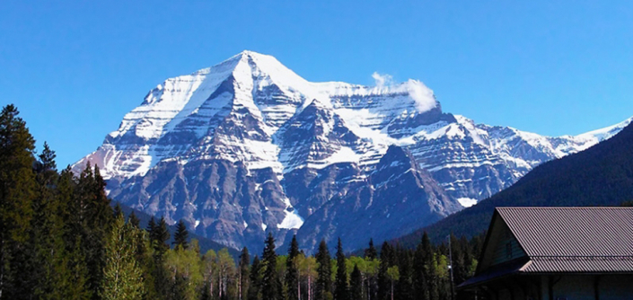 Mt Robson viewed from the visitor centre.